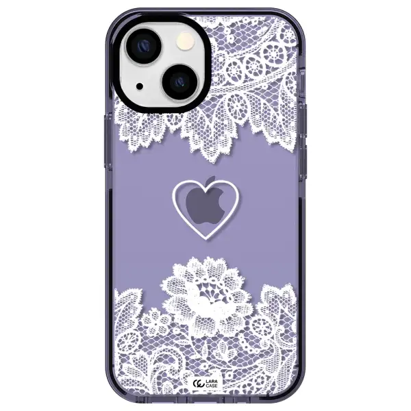Mandala Heart Apple iPhone 15 Plus impact Lilac Case