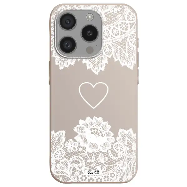Mandala Heart Apple Iphone 15 Pro Silicone Stone Case