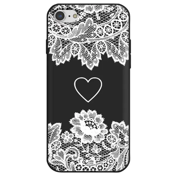Mandala Heart Apple iPhone 7 Silicone black Case