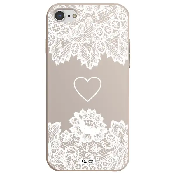 Mandala Heart Apple iPhone 7 Silicone Stone Case