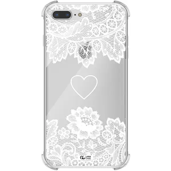 Mandala Heart Apple iPhone 8 plus Clear PC Case