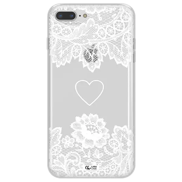 Mandala Heart Apple iPhone 8 plus Clear TPU Case