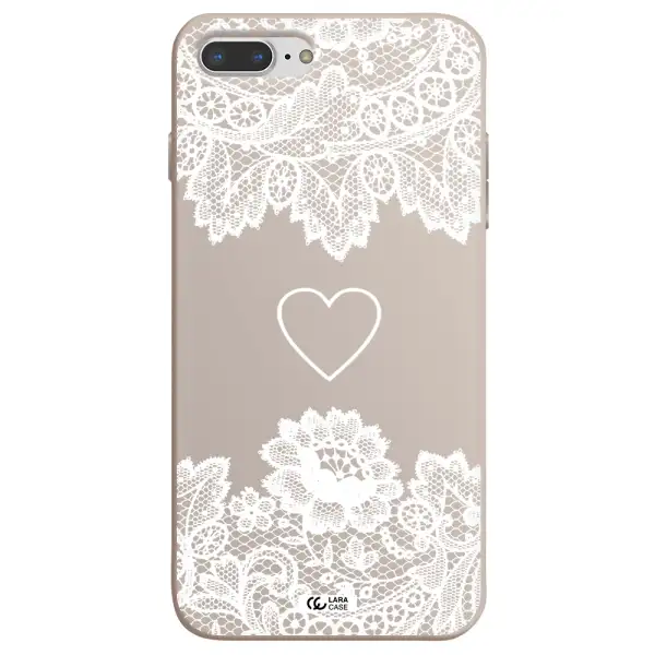 Mandala Heart Apple iPhone 8 plus Silicone Stone Case