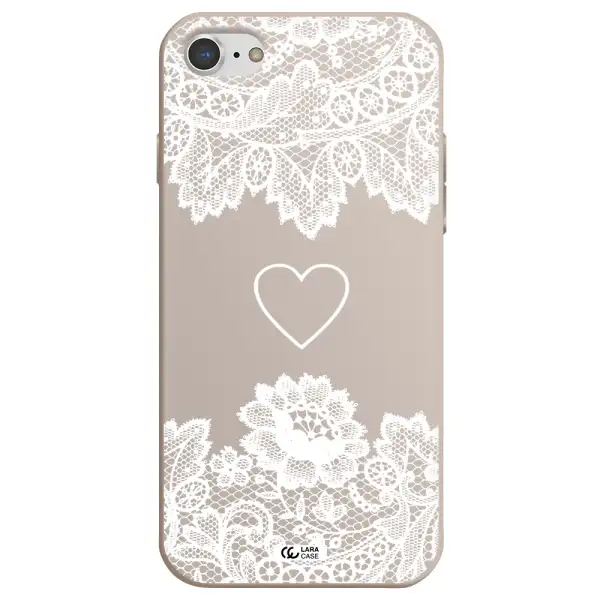 Mandala Heart Apple iPhone 8 Silicone Stone Case