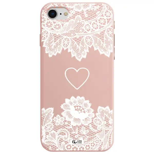 Mandala Heart Apple iPhone se 2020 Silicone pastel pink Case
