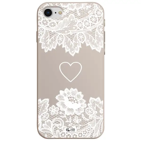 Mandala Heart Apple iPhone se 2020 Silicone Stone Case