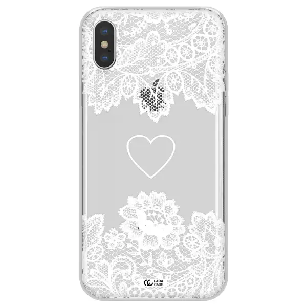 Mandala Heart Apple iPhone XS Clear TPU Case