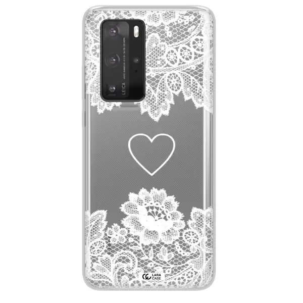 Mandala Heart Huawei P40 Pro Clear TPU Case