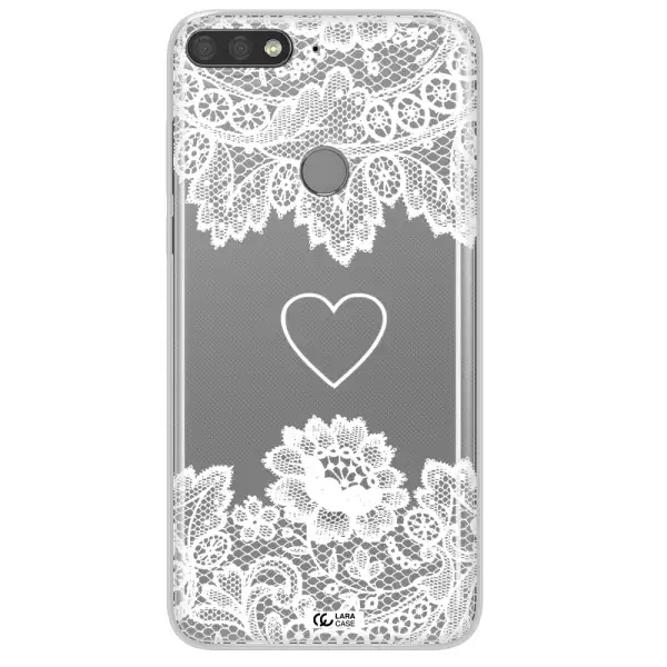 Mandala Heart Huawei Y7 Prime 2018 Clear TPU Case