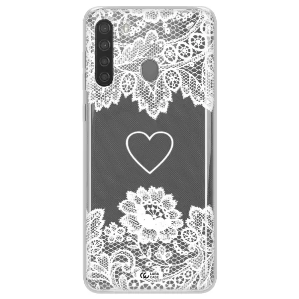 Mandala Heart Samsung A21 Clear TPU Case