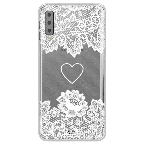 Mandala Heart Samsung A7 2018 Clear TPU Case