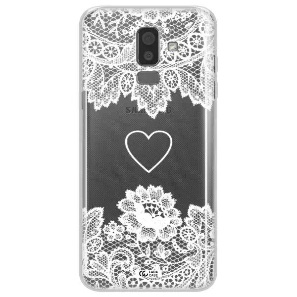 Mandala Heart Samsung J8 Clear TPU Case