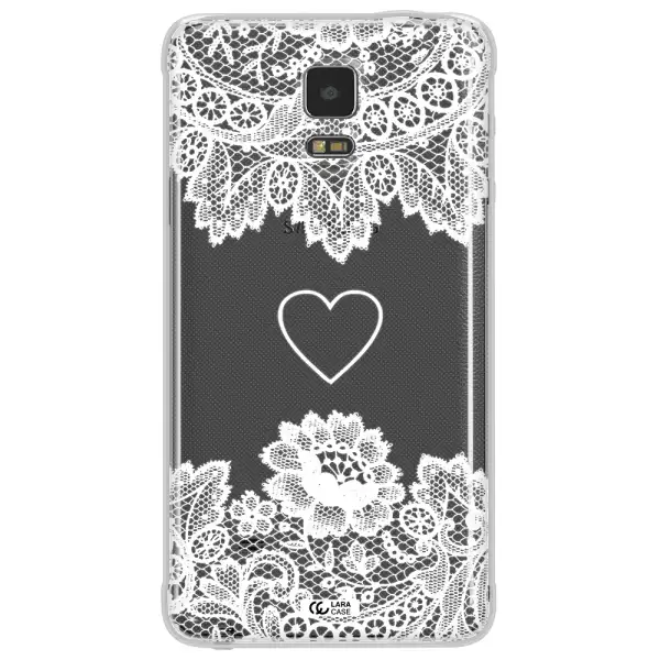 Mandala Heart Samsung Note 4 Clear TPU Case