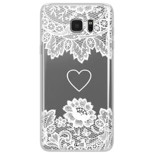 Mandala Heart Samsung Note 5 Clear TPU Case