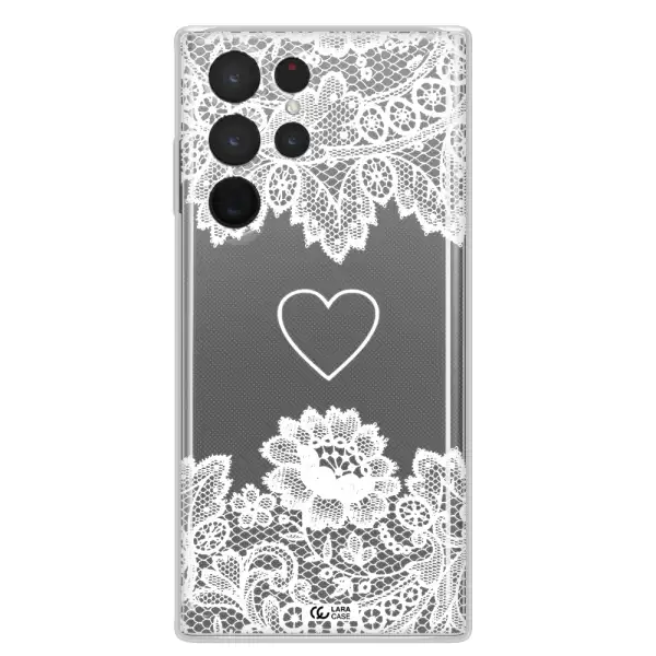 Mandala Heart Samsung S 22 Ultra Clear TPU Case