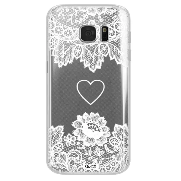 Mandala Heart Samsung S 7 Clear TPU Case
