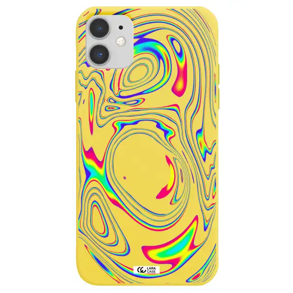 High Vibes Apple iPhone 11 Silicone canary yellow Case