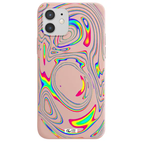 High Vibes Apple iPhone 12 mini Silicone pastel pink Case