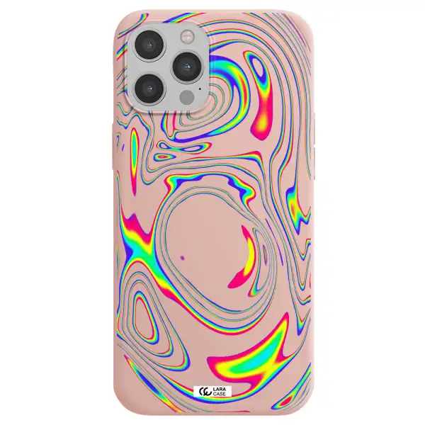 High Vibes Apple iPhone 12 pro max Silicone pastel pink Case