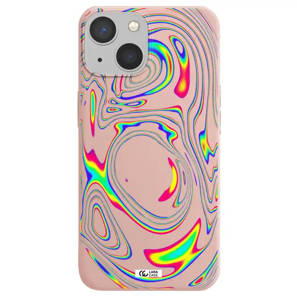 High Vibes Apple iPhone 13 Silicone pastel pink Case