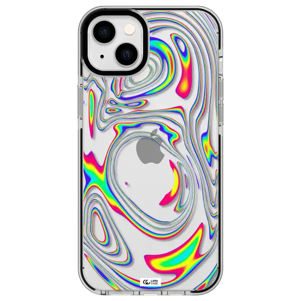High Vibes Apple iPhone 14 plus impact black border Case