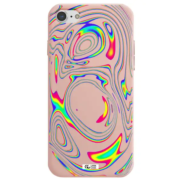 High Vibes Apple iPhone 8 Silicone pastel pink Case