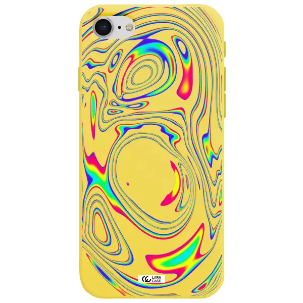 High Vibes Apple iPhone se 2020 Silicone canary yellow Case