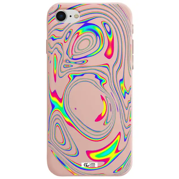 High Vibes Apple iPhone se 2020 Silicone pastel pink Case