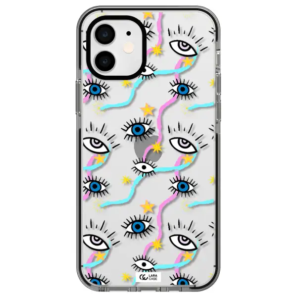 Eye And Ribbon Apple iPhone 11 impact black border Case