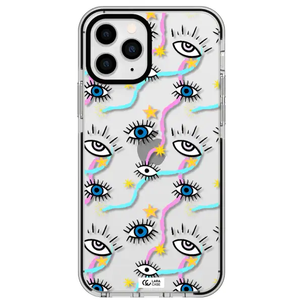 Eye And Ribbon Apple iPhone 11 pro impact black border Case