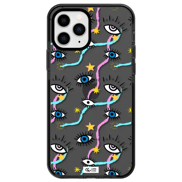 Eye And Ribbon Apple iPhone 11 pro max impact Smoke Black Case