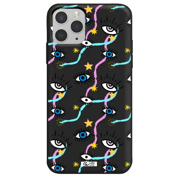 Eye And Ribbon Apple iPhone 11 pro max Silicone black Case