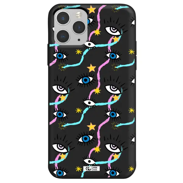 Eye And Ribbon Apple iPhone 11 pro Silicone black Case