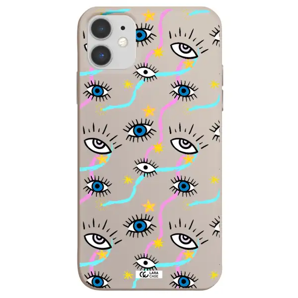 Eye And Ribbon Apple iPhone 11 Silicone Stone Case
