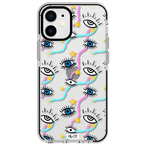 Eye And Ribbon Apple iPhone 12 mini impact black border Case