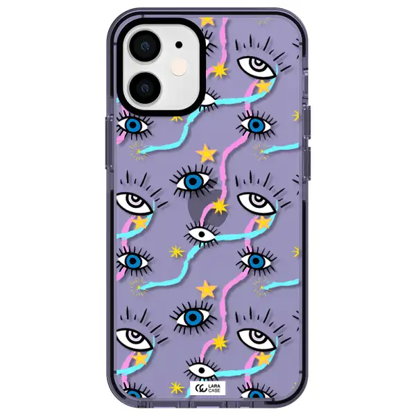 Eye And Ribbon Apple iPhone 12 mini impact Lilac Case