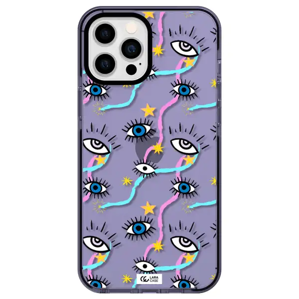 Eye And Ribbon Apple iPhone 12 pro max impact Lilac Case