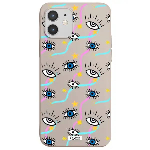 Eye And Ribbon Apple iPhone 12 Silicone Stone Case
