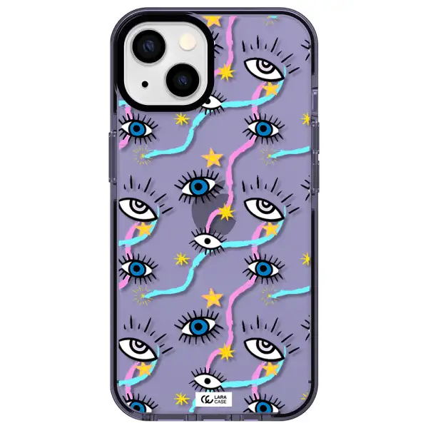Eye And Ribbon Apple iPhone 13 impact Lilac Case