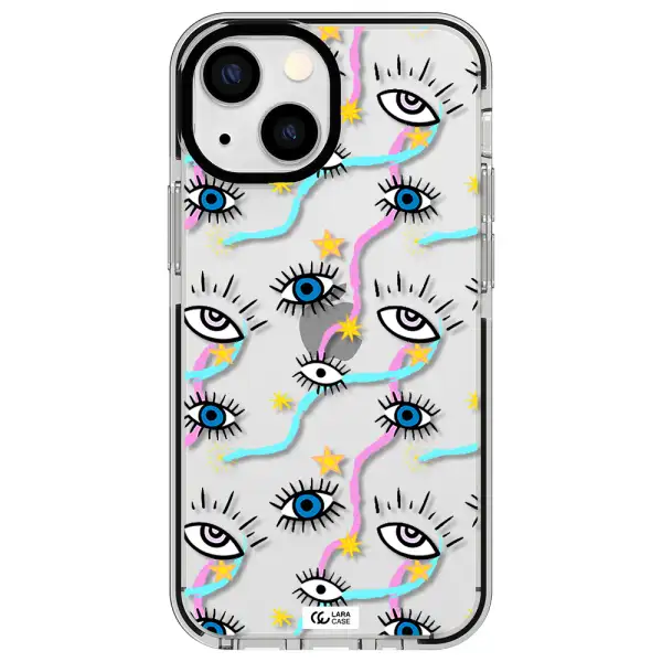 Eye And Ribbon Apple iPhone 13 mini impact black border Case
