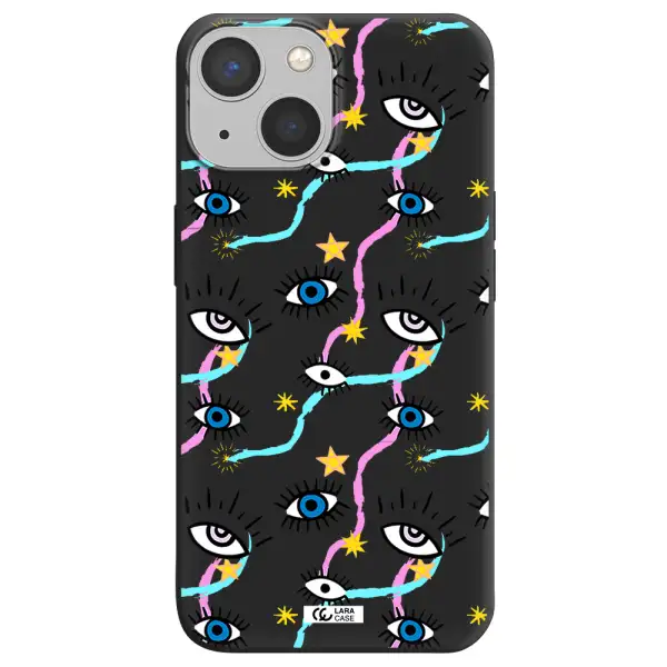 Eye And Ribbon Apple iPhone 13 mini Silicone black Case