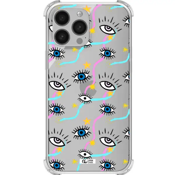 Eye And Ribbon Apple iPhone 13 Pro Clear PC Case