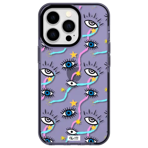 Eye And Ribbon Apple iPhone 13 Pro impact Lilac Case