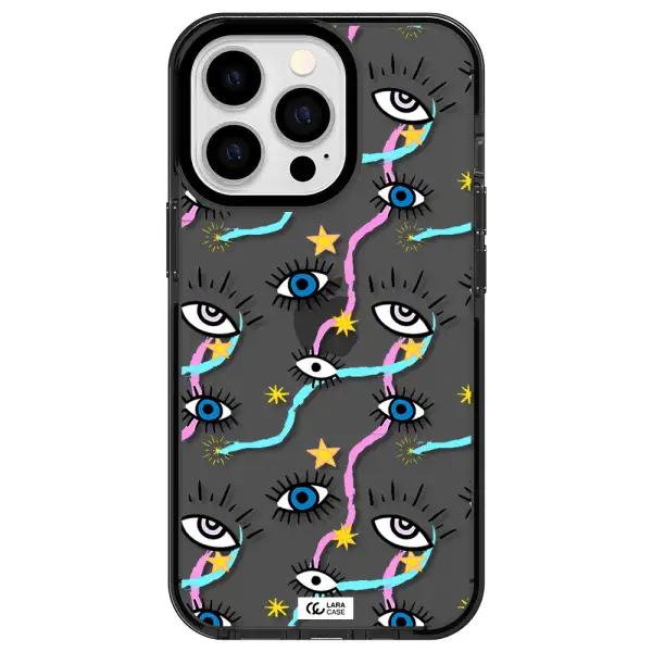 Eye And Ribbon Apple iPhone 13 Pro impact Smoke Black Case