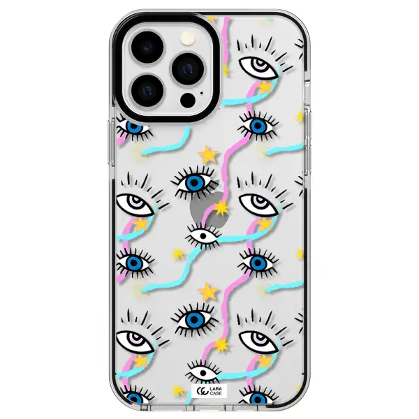 Eye And Ribbon Apple iPhone 13 Pro Max impact black border Case