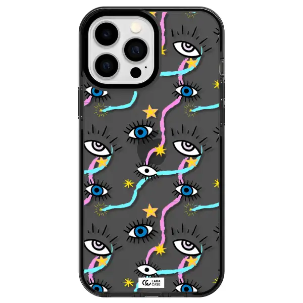 Eye And Ribbon Apple iPhone 13 Pro Max impact Smoke Black Case