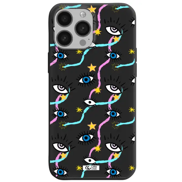 Eye And Ribbon Apple iPhone 13 Pro Max Silicone black Case