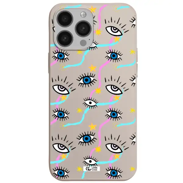 Eye And Ribbon Apple iPhone 13 Pro Max Silicone Stone Case
