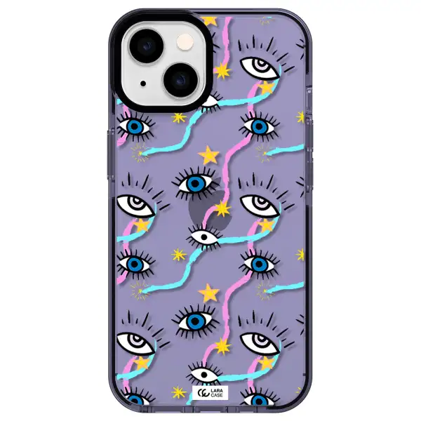 Eye And Ribbon Apple iPhone 14 impact Lilac Case