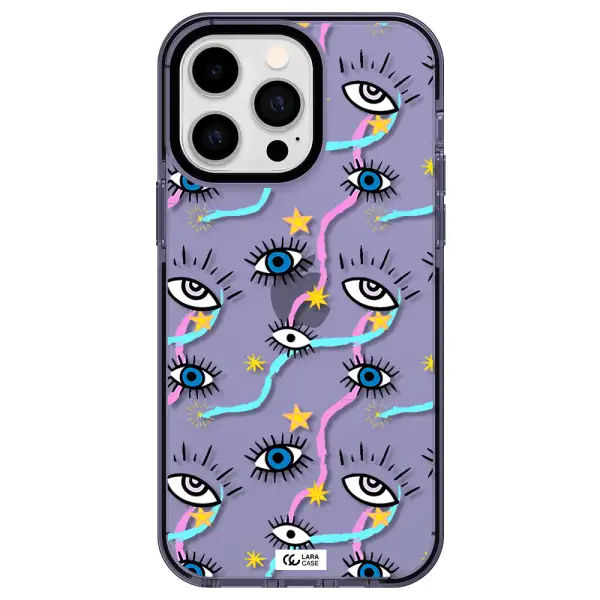 Eye And Ribbon Apple iPhone 14 pro max impact Lilac Case